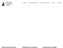 Tablet Screenshot of kominyfrezovanie.sk